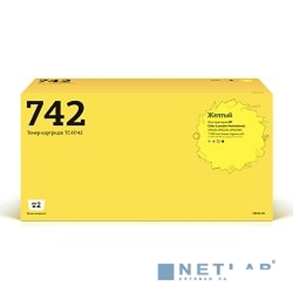 T2 CE742A Картридж (TC-H742) для HP CLJ Professional CP5225/5225n/5225dn (7000 стр.) жёлтый, с чипом, восст.