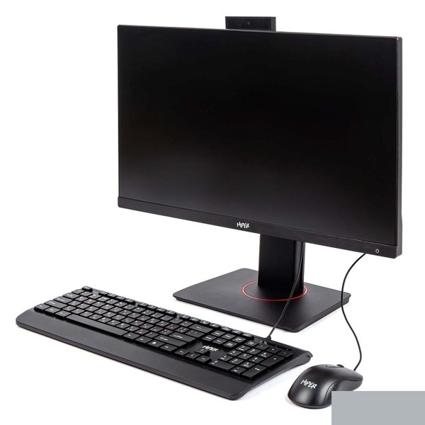 HIPER V6 [V6-i3141R8N2H6FBI6EPBMKWP] Black 23.8"{FHD  i3-14100/8GB/256GB/W11Pro/kb/m}