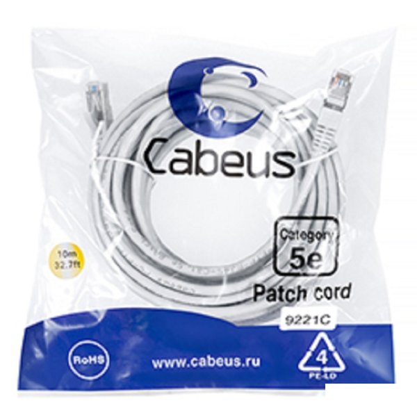 Cabeus PC-FTP-RJ45-Cat.5e-1.5m Патч-корд F/UTP, категория 5е, 2xRJ45/8p8c, экранированный, серый, PVC, 1.5м