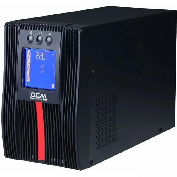 PowerCom Macan MAC-1000 ИБП {On-Line, 1000VA / 1000W, Tower, 4 xC13, LCD, Serial+USB, SNMPslot, подкл. доп. батарей} (1034861)