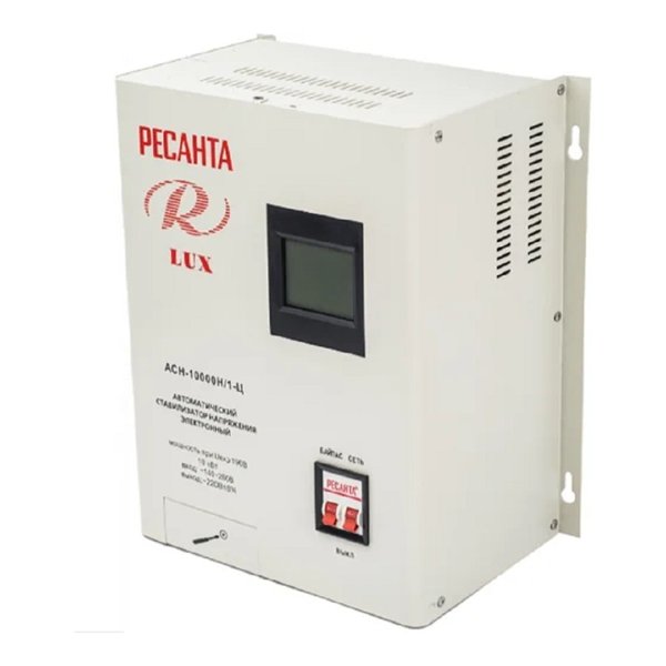 Ресанта АСН-10 000 Н/1-Ц 63/6/18 Стабилизатор Lux {220В±8%, Габ. 305х190х360, Вес 18,5кг}