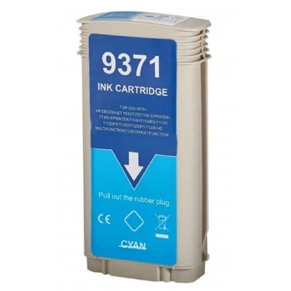 Струйный картридж NV Print 72 (NV-C9371A) Cyan для HP DesignJet T1100, T1120, T1200, T1300,  T610, T620, T770, T790, T2300, T795 (130 мл)