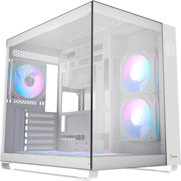 Case Ocypus Iota C70 WH ARGB ATX / win / white / 6 ARGB fans / no PSU / Tempered Glass