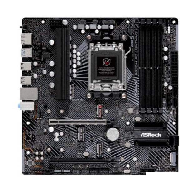 B650M PG LIGHTNING, Socket AM5, AMD B650, 4xDDR5-5200, HDMI+DP, 2xPCI-Ex16, 4xSATA3(RAID 0/1/10), 3xM.2, 8 Ch Audio, 1x2.5GLan, (4+4)xUSB2.0, (3+4)xUSB3.2, (1+1)xUSB3.2 Type-C™, mATX, RTL