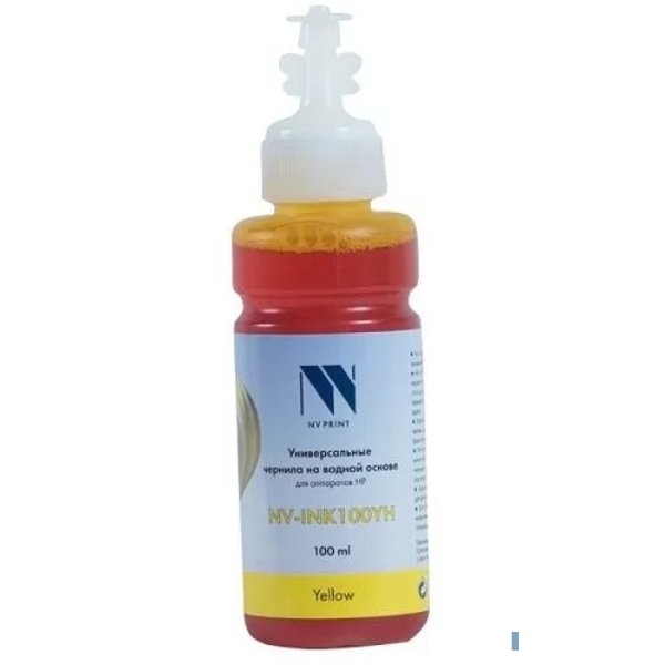 Чернила NV-INK100 Yellow универсальные на водной основе для аппаратов HP (100 ml) (Китай)