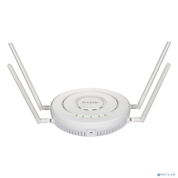 D-Link DWL-8620APE/A1A Беспроводная двухдиапазонная унифицированная точка доступа AC2600 Wave 2 с поддержкой MU-MIMO, PoE и 4 внешними съемными антеннами