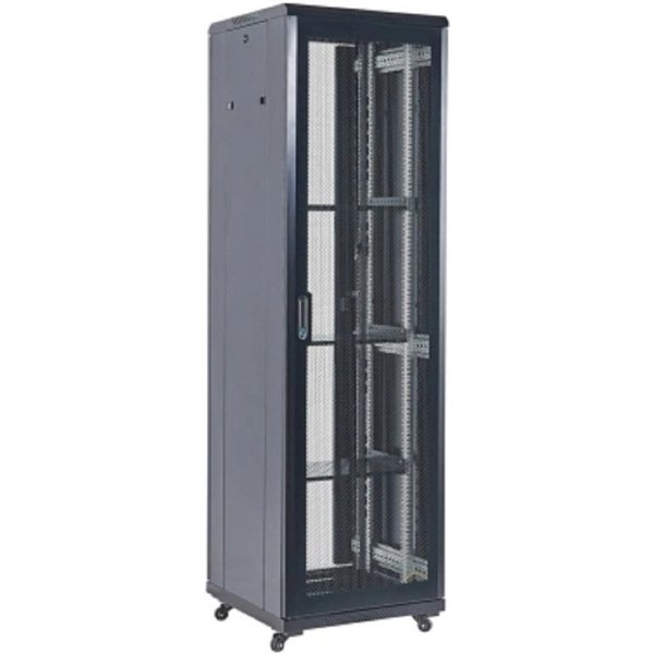 Rexant (04-1866-232) Напольный шкаф 19" 18U 600?600, дверь перфорация, черный, RAL 9005