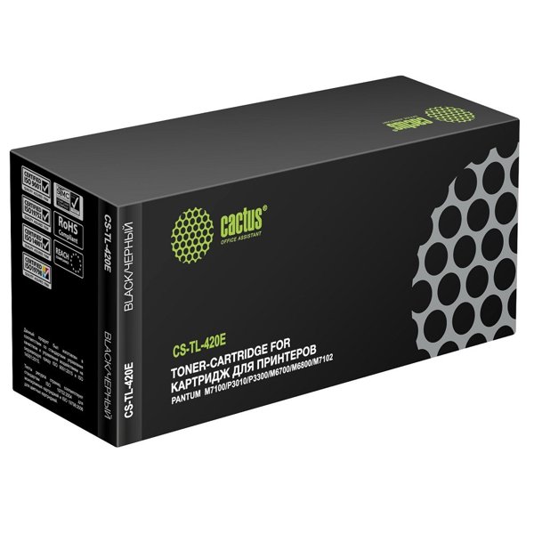 Картридж лазерный Cactus CS-TL-420E TL-420E черный (1500стр.) для Pantum M7100/P3010/P3300/M6700/M6800