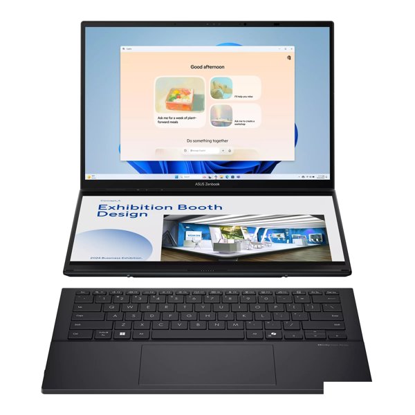 ASUS Zenbook Duo UX8406CA-QL345X  [90NB14X1-M00M30] Inkwell Gray 14" {FHD OLED Ultra 7 255H/32GB 1TB/Intel Arc Graphics/WIN11 PRO/Stylus+Sleeve}