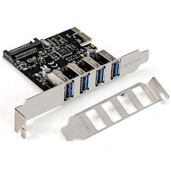 Exegate EX283716RUS Контроллер EXE-314 PCI-E 2.0, 4*USB3.0 ext, разъем доп.питания (OEM)