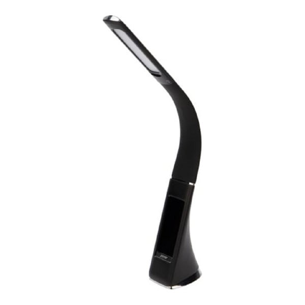 Rexant 75-0218 Светильник настольный REXANT Cesar LED с поворотом излучающей поверхности на 360°, 5000 К, часы, термометр, будильник, календарь, цвет черный