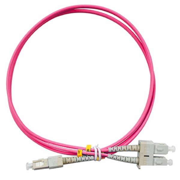 CABEUS FOP-50-OM4-SC-SC-1M ШНУР ОПТИЧЕСКИЙ DUPLEX SC-SC 50/125 MM OM4 1М LSZH