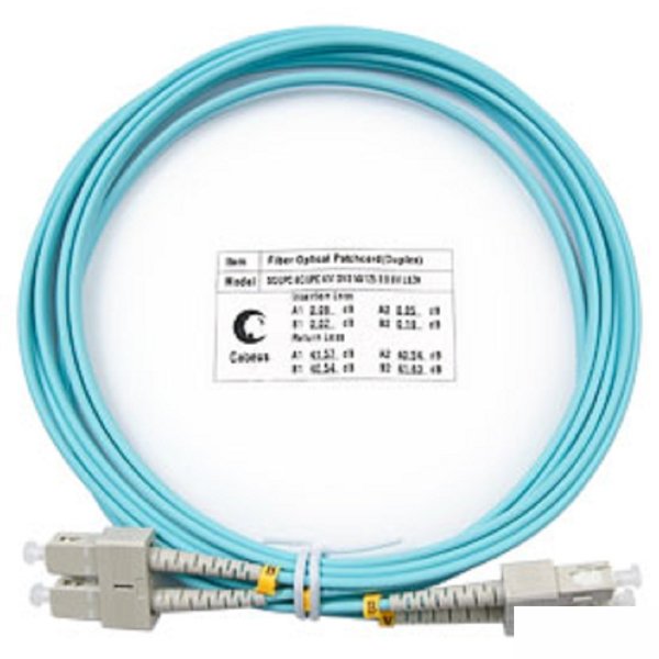 Cabeus FOP-50-SC-SC-3m Шнур оптический duplex SC-SC 50/125 mm OM3 3м LSZH