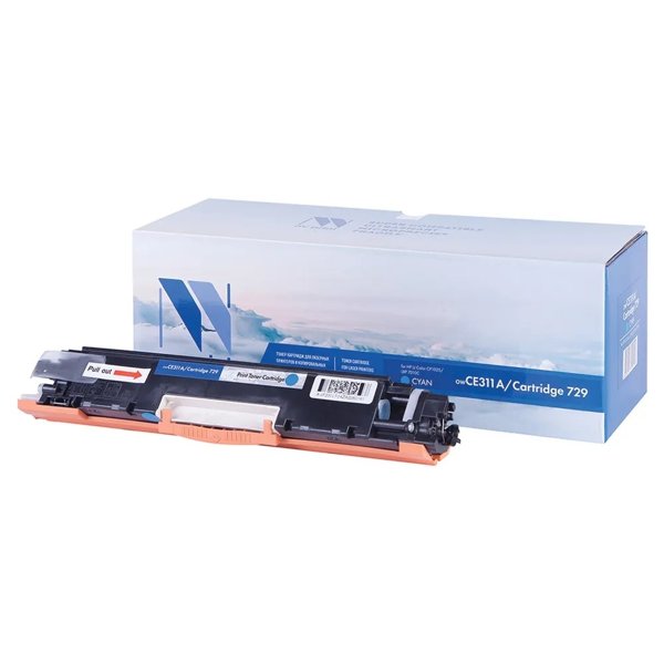 NVPrint CE311A/CRG729 Картридж для HP Color LaserJet CP1025/Canon i-SENSYS LBP7010C, cyan (1000K)
