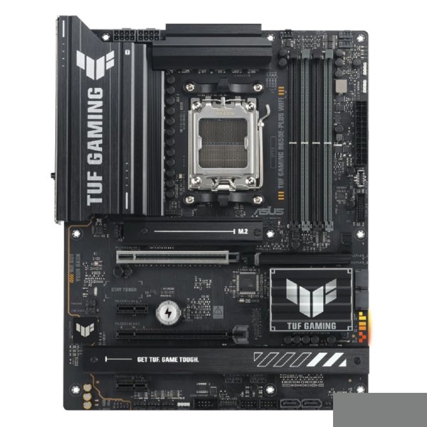ASUS TUF GAMING B650E-PLUS WIFI (Socket AM5, ATX, 4xDDR5(256GB), DP/HDMI, 1xPCIe 5.0x16/1xPCIe 4.0x16/2xPCIe 4.0, 1xLAN (2.5GbE), Wi-Fi, BT, 4xSATA 6Gb/s, 3xM.2, 1xType-C, 3xUSB 3.2, 6xUSB 2.0)