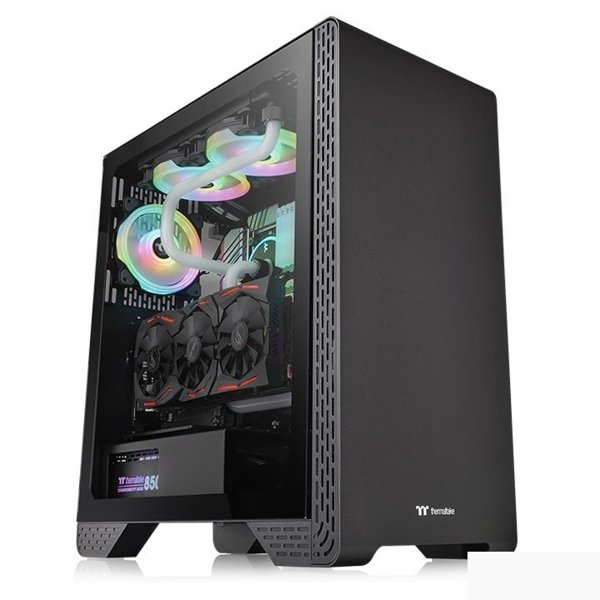 Корпус Thermaltake S300 TG черный без БП ATX 6x120mm 6x140mm 3x200mm 2xUSB2.0 1xUSB3.0 audio bott PSU [CA-1P5-00M1WN-00]