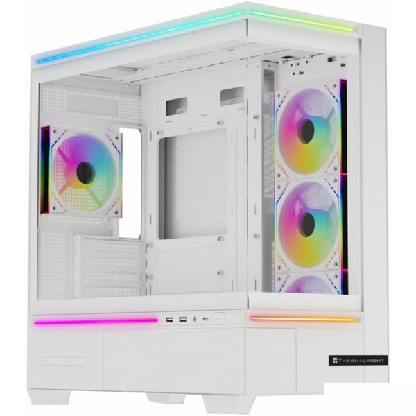 Thermalright Корпус M10 White FAN4-M / TG / 4x120mm ARGB PWM Fans / USB TYPE-C / mATX  / TRTLM10WF4M