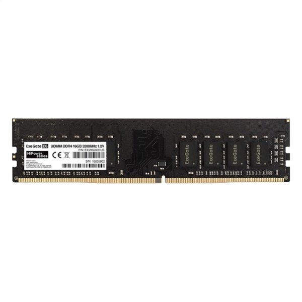 Exegate EX295580RUS Модуль памяти ExeGate HiPower DIMM DDR4 16GB <PC4-25600> 3200MHz