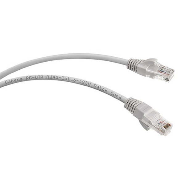 Cabeus PC-UTP-RJ45-Cat.6-10m-LSZH Патч-корд U/UTP, категория 6, 2xRJ45/8p8c, неэкранированный, серый, LSZH, 10м