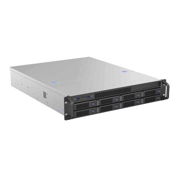 Procase BS208-SATA3-B-0 Корпус 2U Rack server case 8 SATA III / SAS 6Gbit hotswap HDD 2*MiniSAS(8087), черный, без блока питания, глубина 650мм, MB 12"x13"