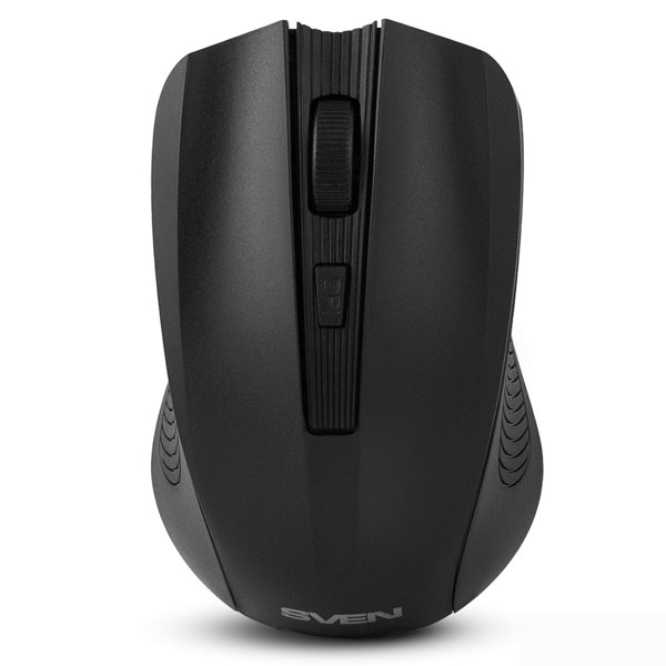 Беспроводная мышь SVEN RX-400W чёрная (3+1кл. 600/1000/1400DPI, блист)
