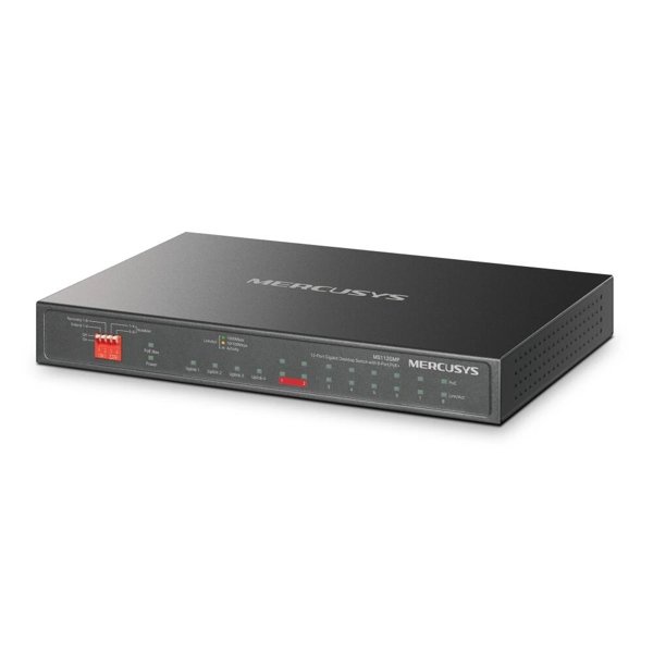 Mercusys MS112GMP 12-портовый гигабитный настольный коммутатор (8 портов PoE+)