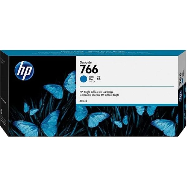 HP 766 300-ml Cyan Ink (P2V89A)