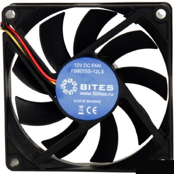 5bites Вентилятор FB8015S-12L2 80X15 / SLEEVE / 2000RPM / 2P