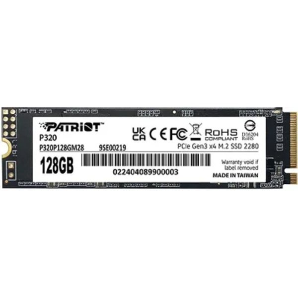 Накопитель SSD Patriot PCIe 3.0 x4 128GB P320P128GM28 P320 M.2 2280