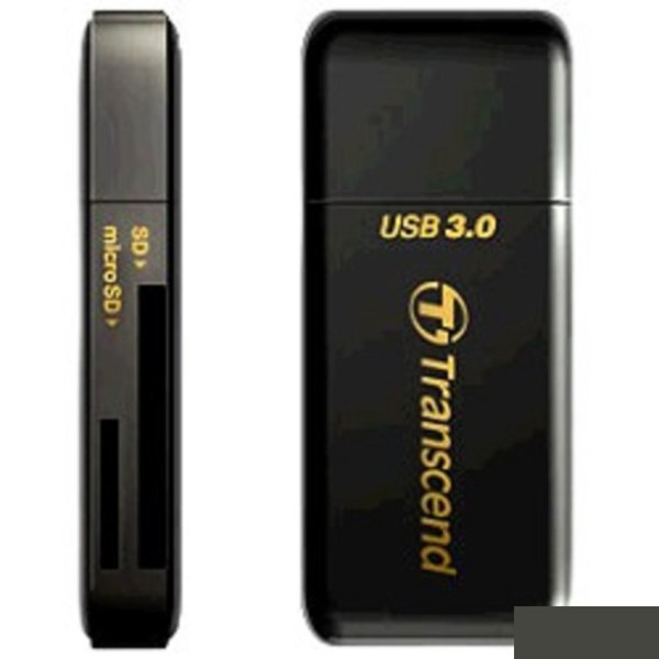 Внешний картридер USB 3.0 Multi-Card Reader F5 All in 1 Transcend [TS-RDF5K] Black