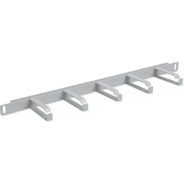 Cabeus JB08-0,5U-GY Кабельный органайзер горизонтальный 19" 0.5U, 5 колец, металлический, цвет серый (RAL7035)
