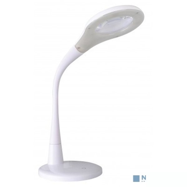 Camelion KD-790 C01 белый LED (Свет-к настол.,7 Вт,230 В, лупа 3х/5х, сенс.вкл-е, 4 ур.ярк.,4000К)