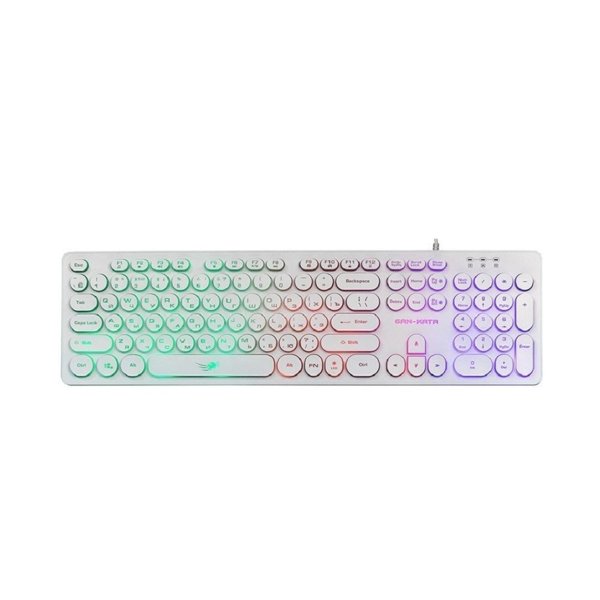 Dialog Gan-Kata Клавиатура KGK-16U WHITE - игровая с RGB-подсветкой, USB, белая