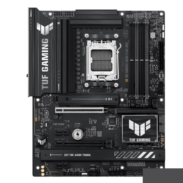 ASUS TUF GAMING B850-PLUS WIFI (Socket AM5, ATX, 4xDDR5(256GB), DP/HDMI, 1xPCIe 5.0x16/1xPCIe 4.0x16/2xPCIe 4.0x1, 1xLAN (2.5GbE), Wi-Fi 7, 4xSATA 6Gb/s, 3xM.2, 1xType-C, 7xUSB 3.2, 2xUSB 2.0)