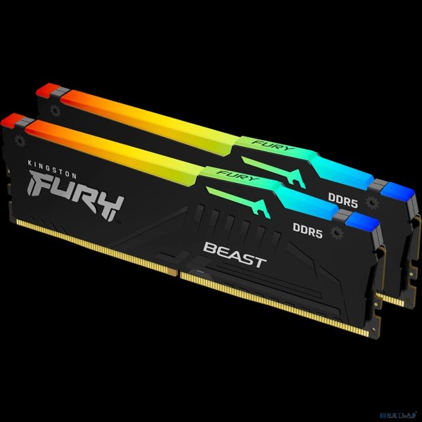 Kingston DDR5 DIMM 64GB 5600MT/s CL40 (Kit of 2) FURY Beast RGB KF556C40BB2AK2-64