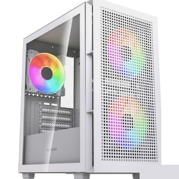 Powercase Корпус Mistral SM05 ARGB, Tempered Glass, 3x120mm ARGB PWM fans, белый, mATX (CMMSM05W-A3)