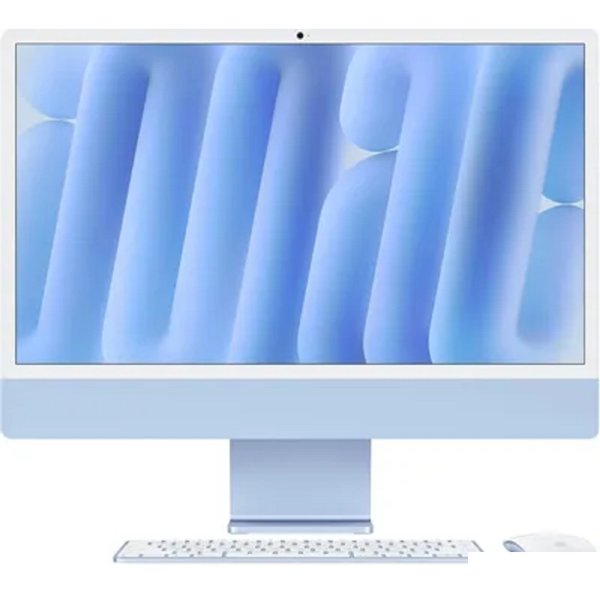 Apple iMac 24-inch 2024 [MWUF3ZP/A] (КЛАВ.РУС.ГРАВ.) Blue 24" Retina 4.5K {(4880x2520) M4 8C CPU 8C GPU/16GB/256GB SSD/рекоменд.переход.1979059/1991284} (A3247)