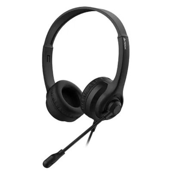 A4Tech HU-8 черный 2м накладные USB оголовье