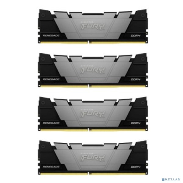 Kingston DDR4 DIMM 64GB 3200MT/s CL16 (Kit of4)1Gx8 FURYRenegadeBlack