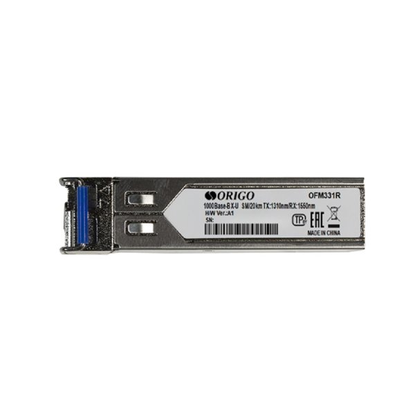 ORIGO OFM331R/40KM/A1A WDM SFP-трансивер, 1000Base-BX-U (Simplex LC), Tx: 1310нм, Rx: 1550нм, одномод, до 40км