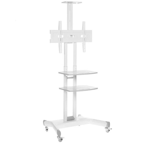 ONKRON TS1881 белая 2 полки для AV в комплкте Для телевизоров диагональю 55"-80" Максимальная нагрузка: 90,9 кг VESA: 200x200, 200x300, 200x400, 300x100, 300x200, 300x300, 300x400, 400x200, 400x300,