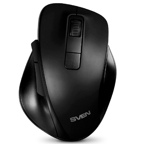 Беспроводная мышь RX-525SW чёрная (бесшумн. кл., 5+1кл. 600-1400DPI, Soft-touch, блист.)