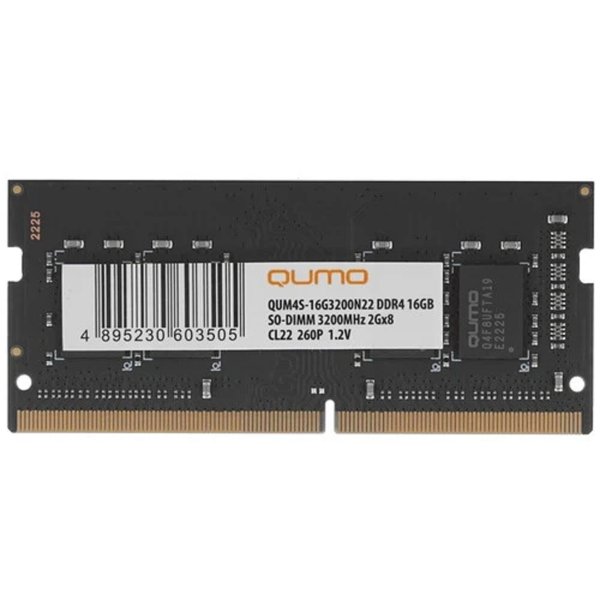 QUMO DDR4 SODIMM 16GB QUM4S-16G3200N22 PC4-25600, 3200MHz OEM/RTL