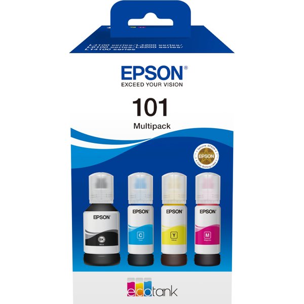 EPSON C13T03V64A  Контейнер 101 набор чернилл для L4150, L4160, L4260, L6160, L6170, L6190, L6290, L14150, 127 мл. 4-COLOUR