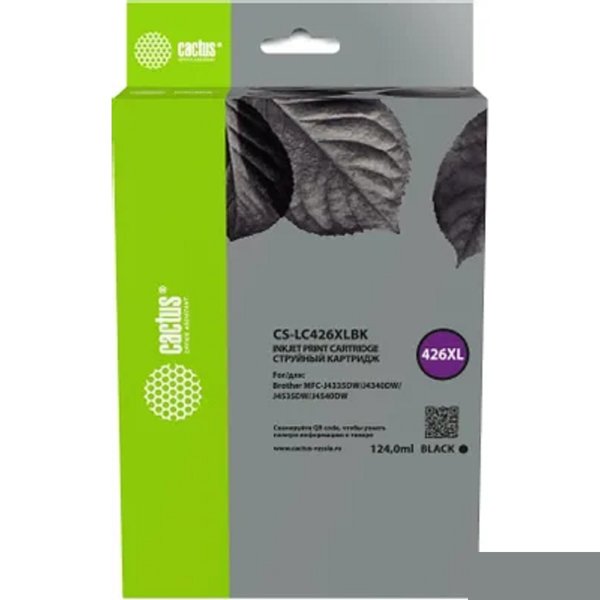 Картридж струйный Cactus CS-LC426XLBK черный (124мл) для Brother MFC-J4335DW/J4340DW/J4535DW/J4540DW