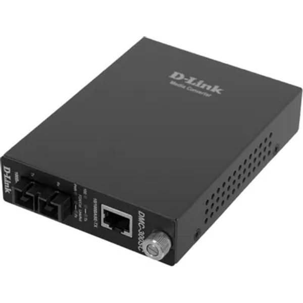 D-Link DMC-300SC/D8A Медиаконвертер с 1 портом 10/100Base-TX и 1 портом 100Base-FX с разъемом SC для многомодового оптического кабеля (до 2 км)