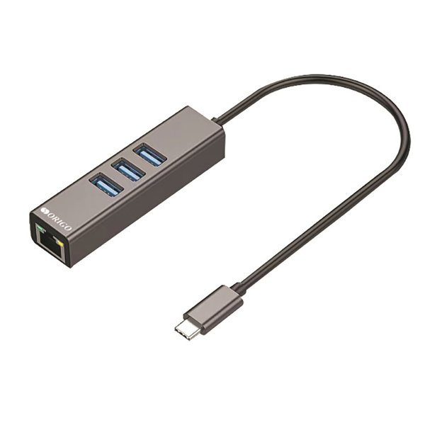 ORIGO OU330N/A1A Сетевой адаптер USB-C/Gigabit Ethernet с 3 портами USB 3.0