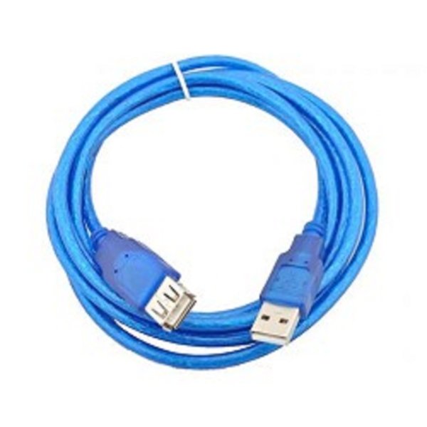 TELECOM Кабель удлинительный (VUS6956T-3M) USB2.0 AM/AF прозрачная, голубая изоляция 3.0m [6937510850747]