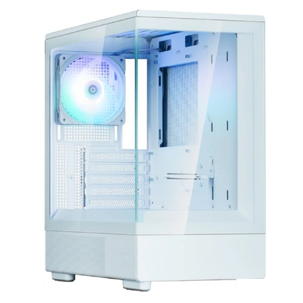 Корпус Zalman P10 White Mini Tower (Micro ATX/mini-ITX, без БП, Steel, Plastic , Tempered Glass, 1x120mm ARGB)