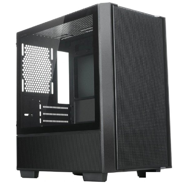 XASTRA Корпус  A400M 0F Black mATX/Mesh/Screwless TG+Mesh/ no fans/ A400M-0F